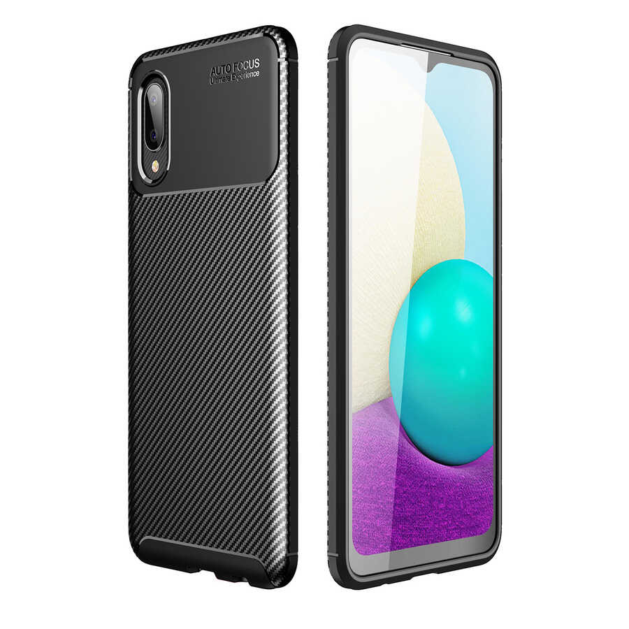 Galaxy A02 Kılıf NXXA Negro Silikon Kapak-Siyah