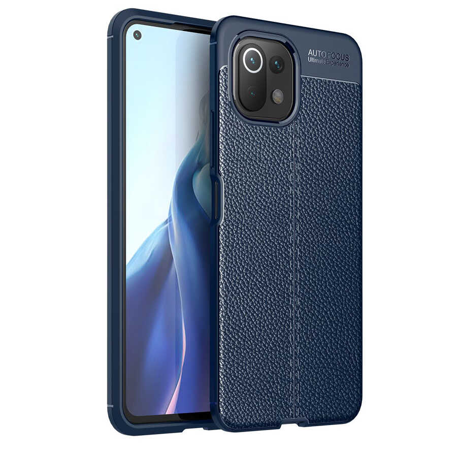 Xiaomi Mi 11 Lite Kılıf NXXA Niss Silikon Kapak-Lacivert