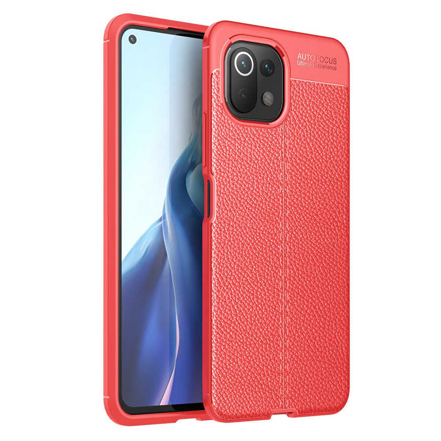 Xiaomi Mi 11 Lite Kılıf NXXA Niss Silikon Kapak-Kırmızı