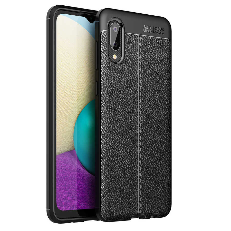 Galaxy A02 Kılıf NXXA Niss Silikon Kapak-Siyah