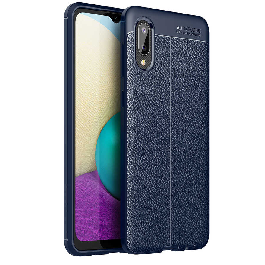 Galaxy A02 Kılıf NXXA Niss Silikon Kapak-Lacivert