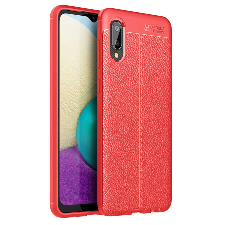 Galaxy A02 Kılıf NXXA Niss Silikon Kapak-Kırmızı