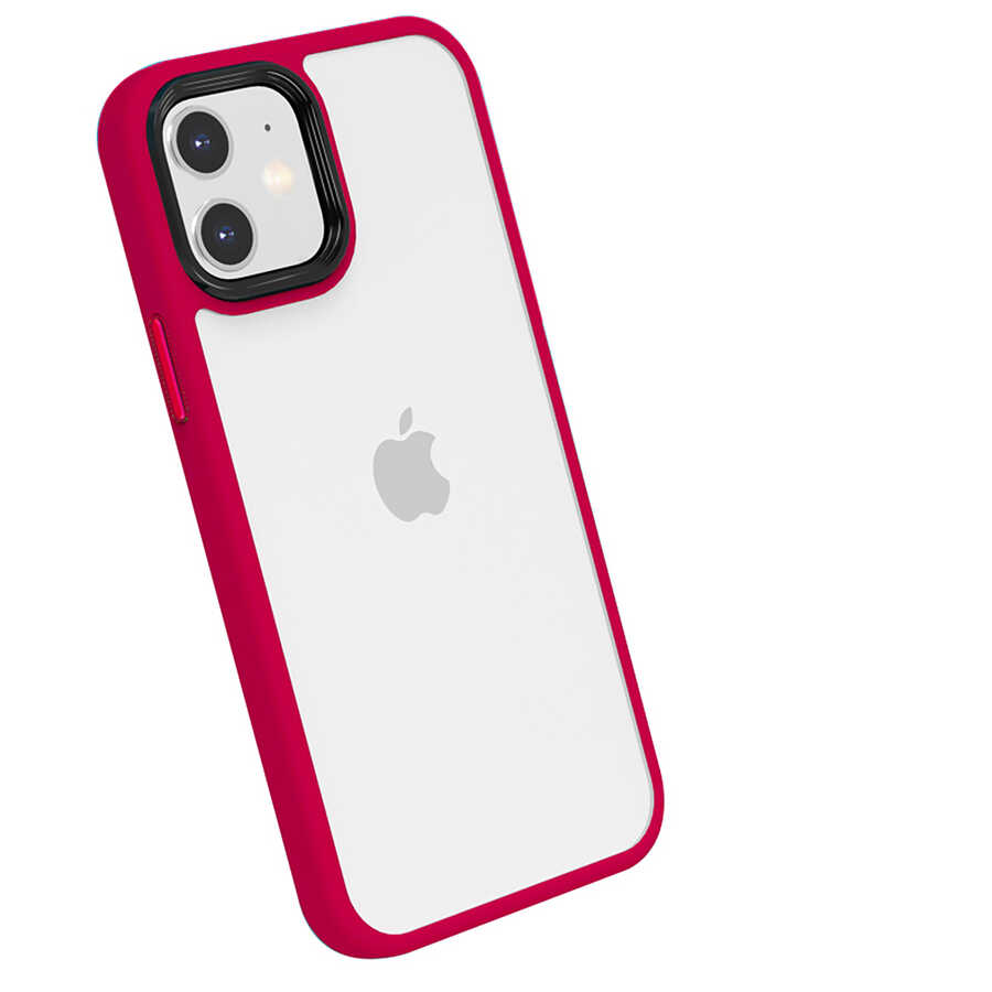 iPhone 12 Kılıf NXXA Cann Kapak-Kırmızı