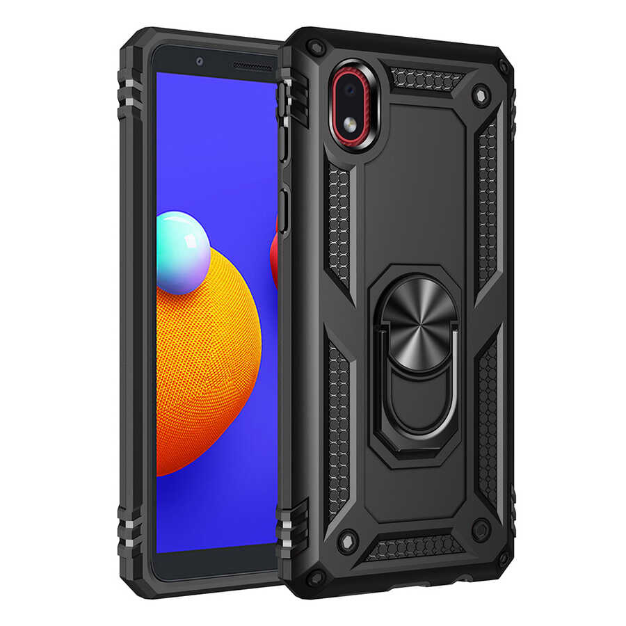 Galaxy A01 Core Kılıf NXXA Vega Kapak-Siyah