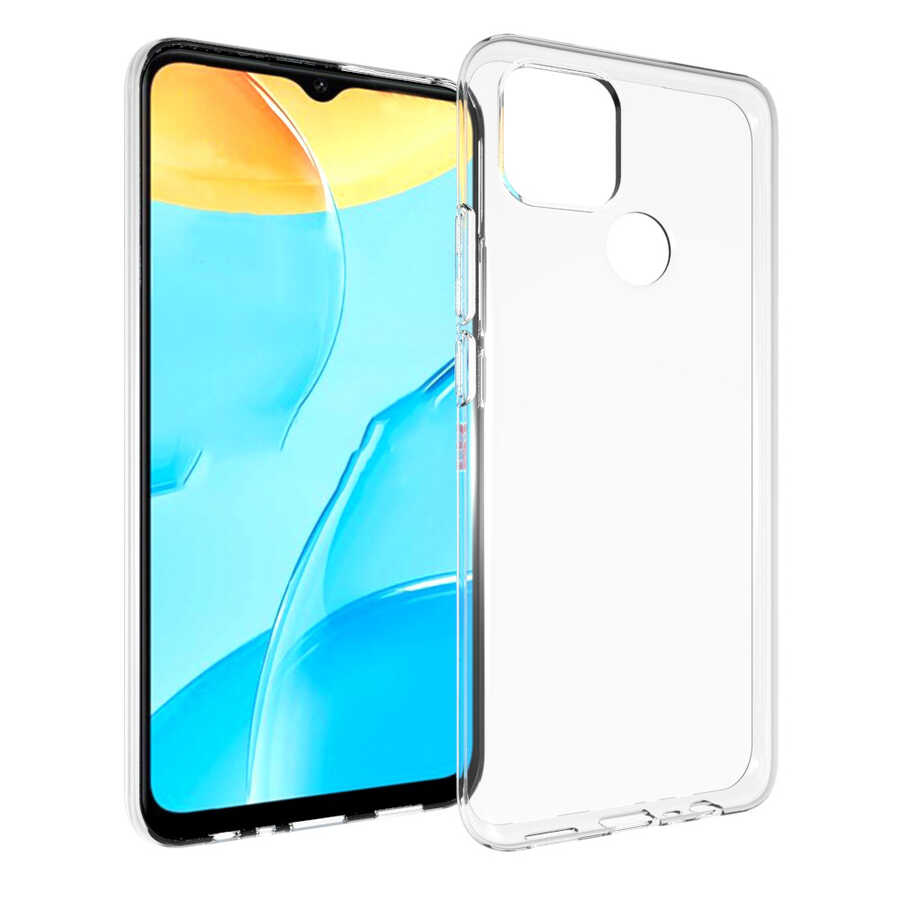 Oppo A15S Kılıf NXXA Süper Silikon Kapak-Renksiz
