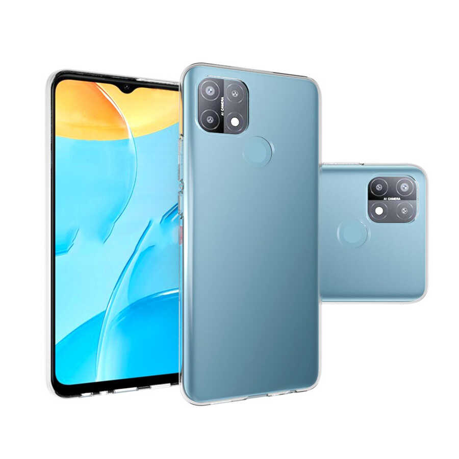 Oppo A15 Kılıf NXXA Süper Silikon Kapak-Renksiz