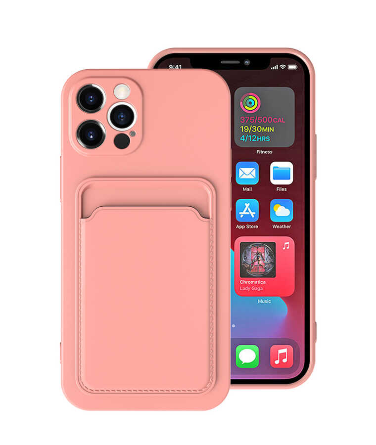 iPhone 12 Pro Kılıf NXXA Ofix Kapak-Pembe