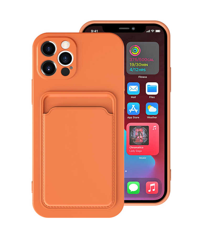 iPhone 12 Pro Max Kılıf NXXA Ofix Kapak-Turuncu