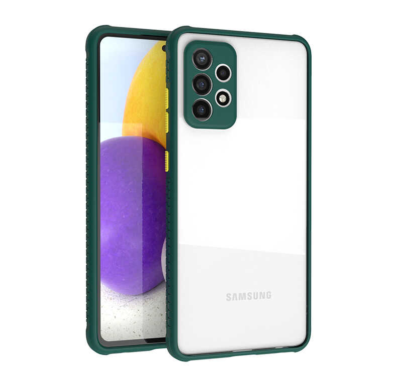Galaxy A72 Kılıf NXXA Kaff Kapak-Koyu Yeşil