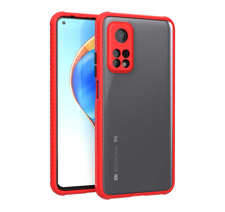 Xiaomi Mi 10T 5G Kılıf NXXA Kaff Kapak-Kırmızı