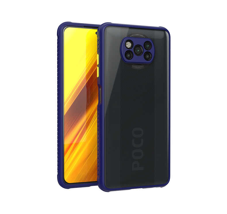 Xiaomi Poco X3 Kılıf NXXA Kaff Kapak-Lacivert
