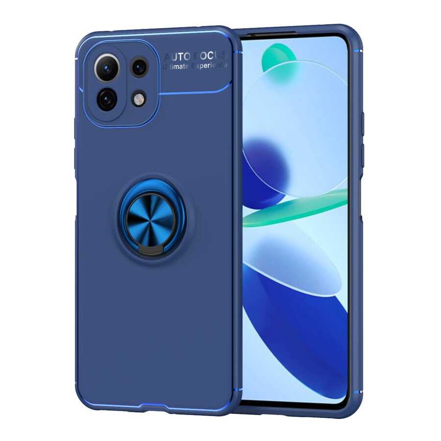 Xiaomi Mi 11 Lite Kılıf NXXA Ravel Silikon Kapak-Mavi