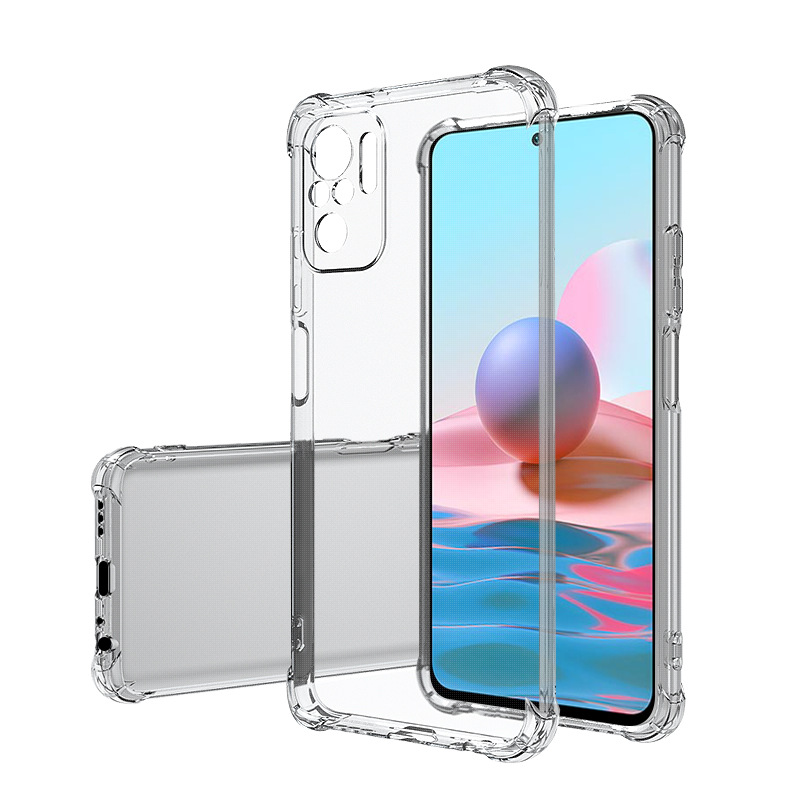 Xiaomi Redmi Note 10S Kılıf NXXA Kamera Korumalı Nitro Anti Shock Silikon-Renksiz