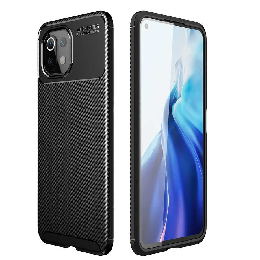 Xiaomi Mi 11 Lite Kılıf NXXA Negro Silikon Kapak-Siyah