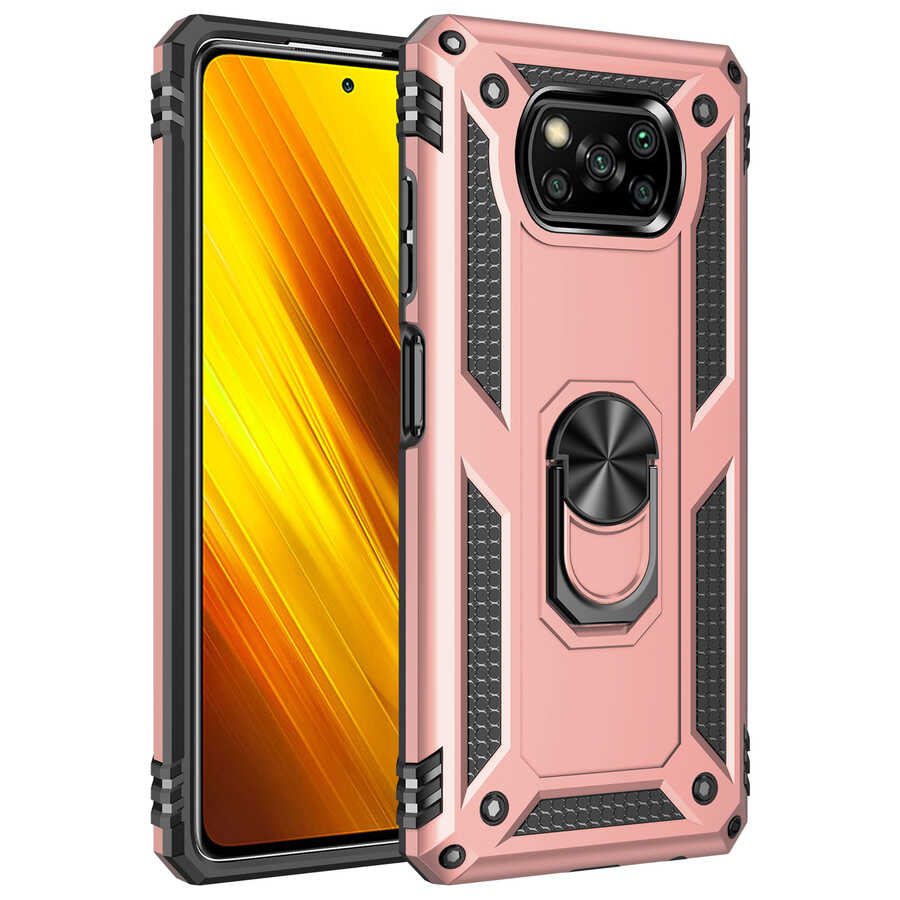 Xiaomi Poco X3 Kılıf NXXA Vega Kapak-Rose Gold