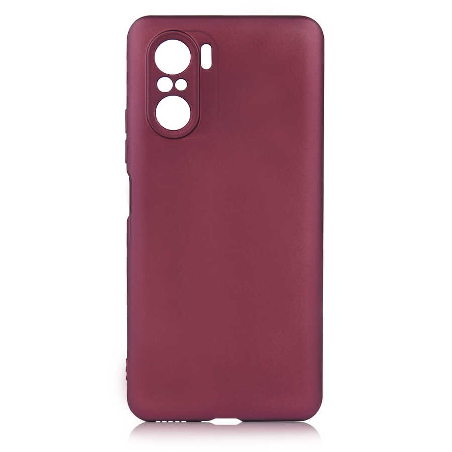 Xiaomi Redmi K40 Kılıf NXXA Premier Silikon Kapak-Mürdüm