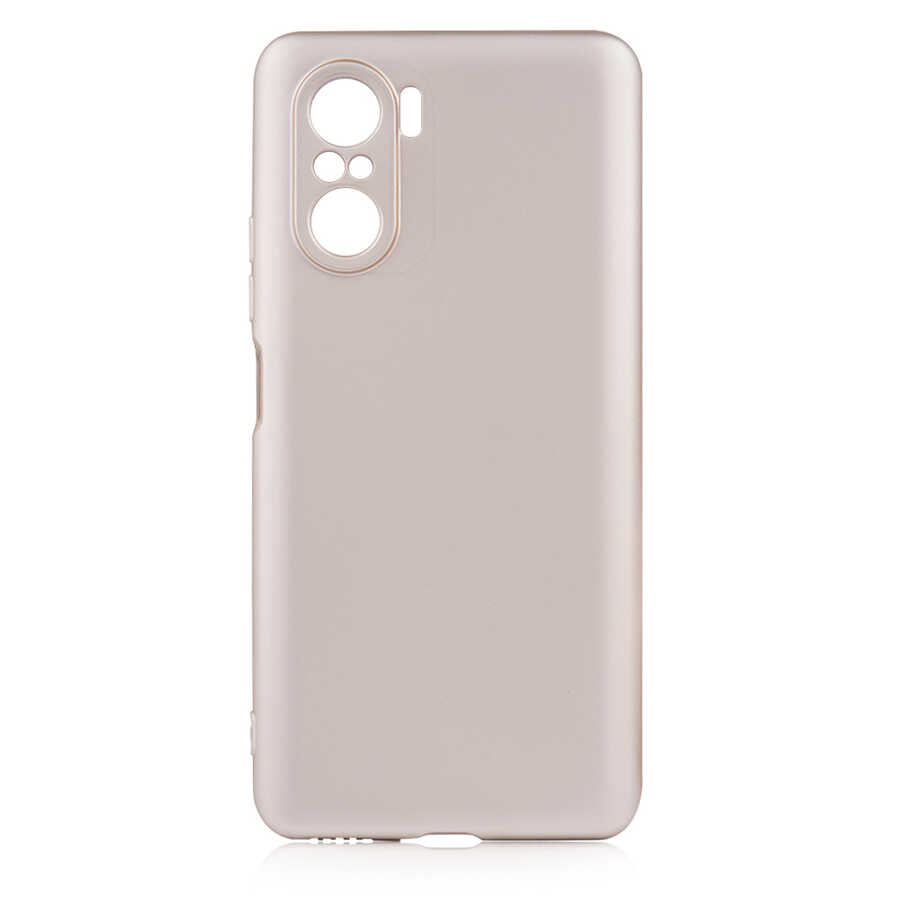 Xiaomi Poco F3 Kılıf NXXA Premier Silikon Kapak-Gold
