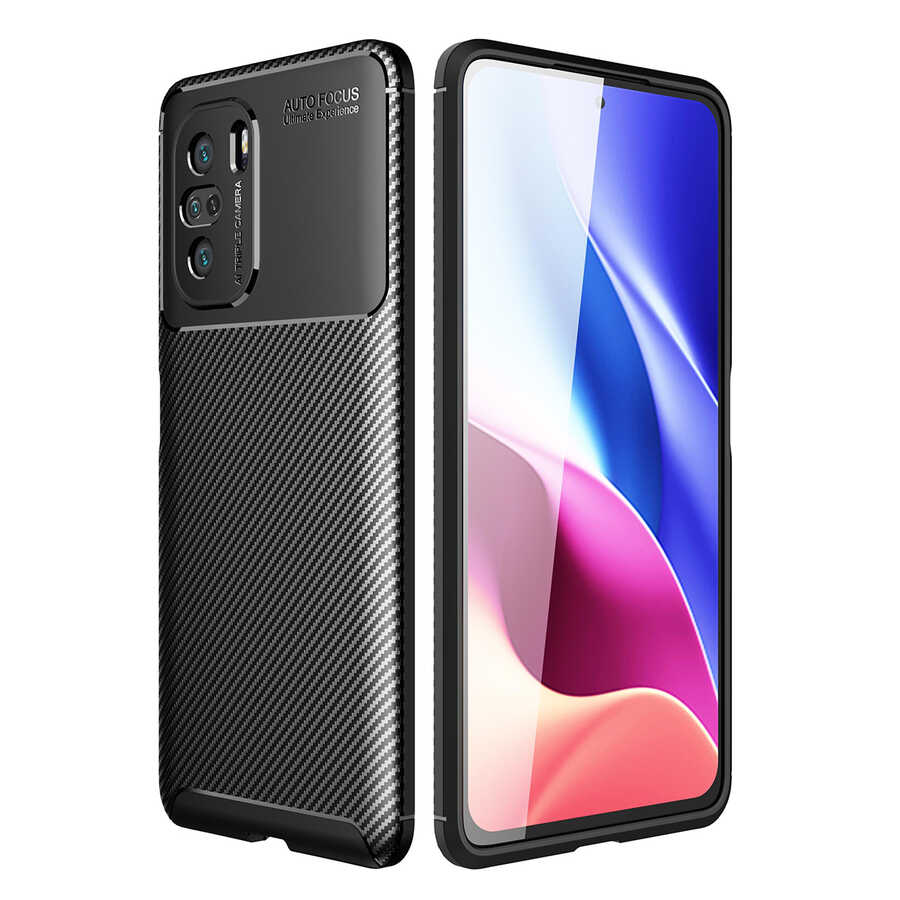Xiaomi Redmi K40 Kılıf NXXA Negro Silikon Kapak-Siyah