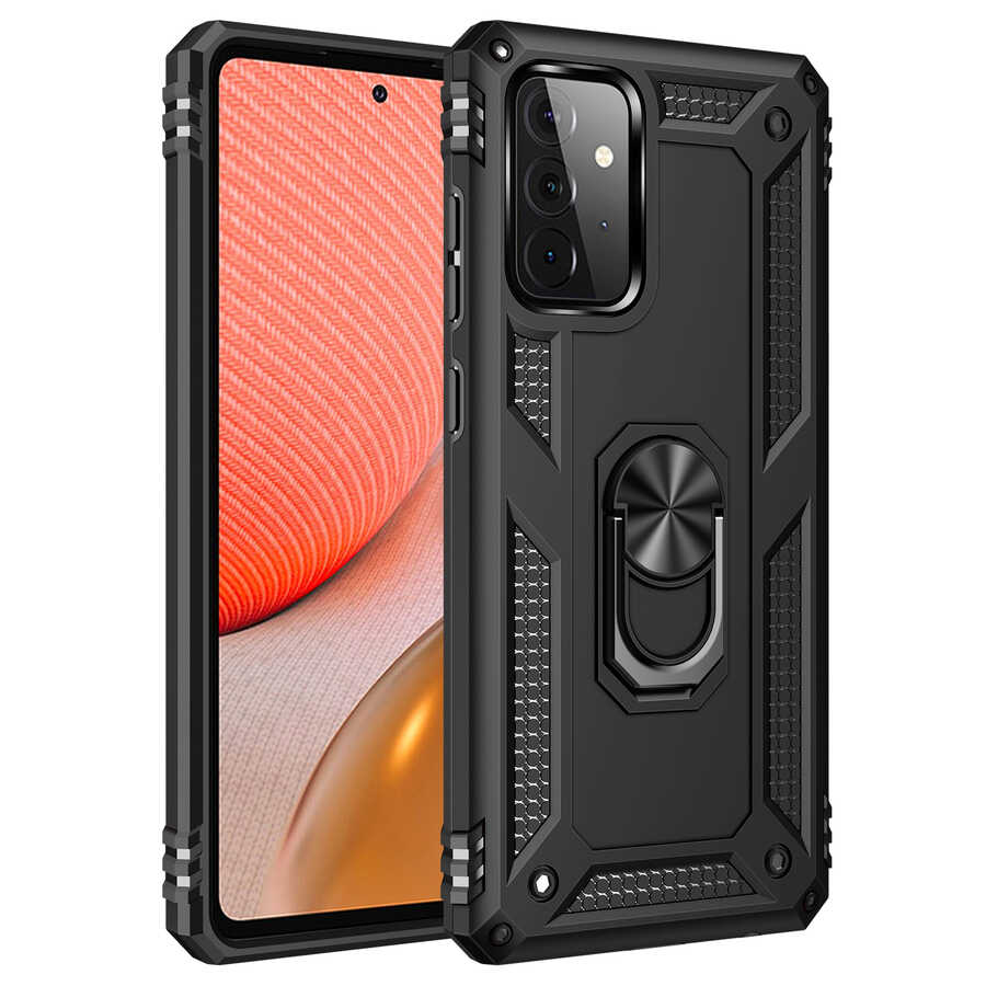 Galaxy A72 Kılıf NXXA Vega Kapak-Siyah