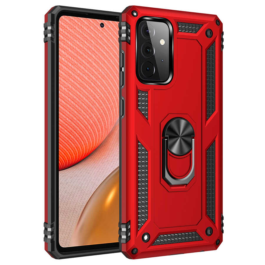 Galaxy A72 Kılıf NXXA Vega Kapak-Kırmızı