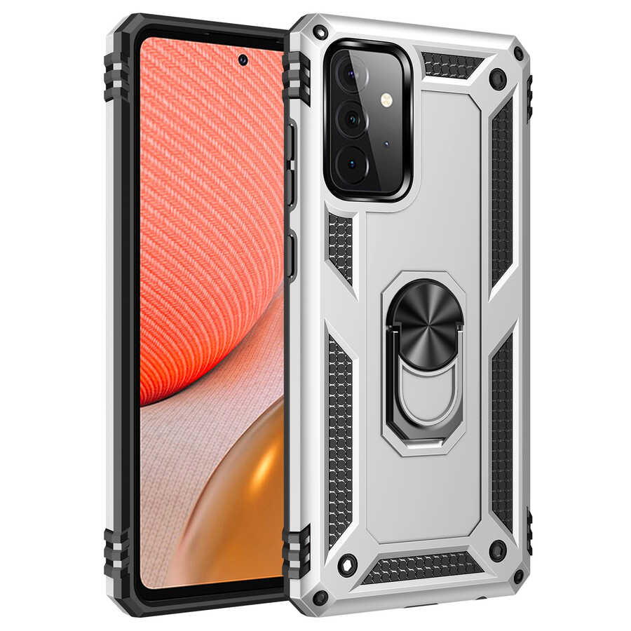 Galaxy A72 Kılıf NXXA Vega Kapak-Gri