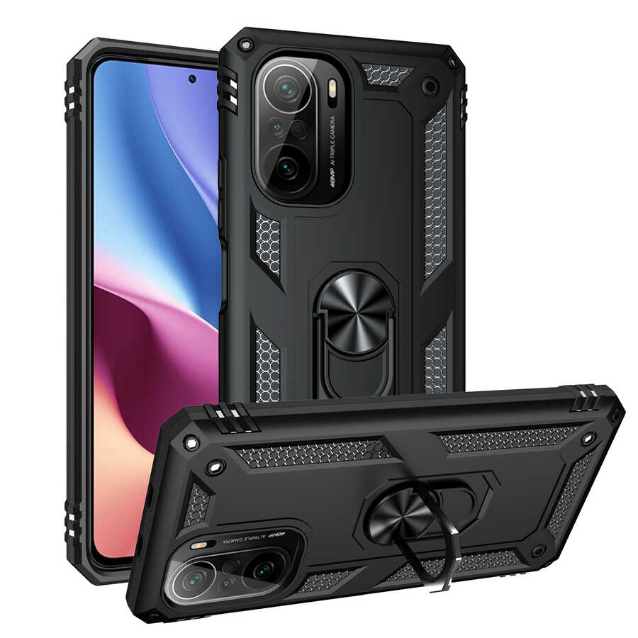 Xiaomi Redmi K40 Kılıf NXXA Vega Kapak-Siyah