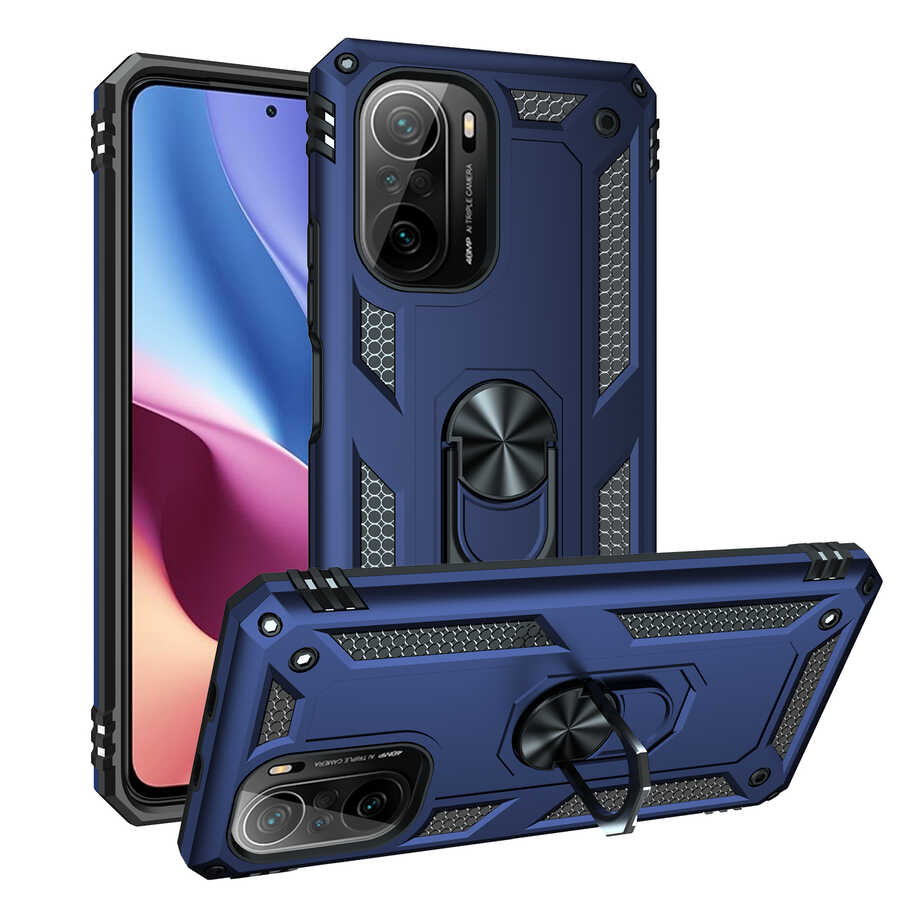 Xiaomi Redmi K40 Kılıf NXXA Vega Kapak-Mavi