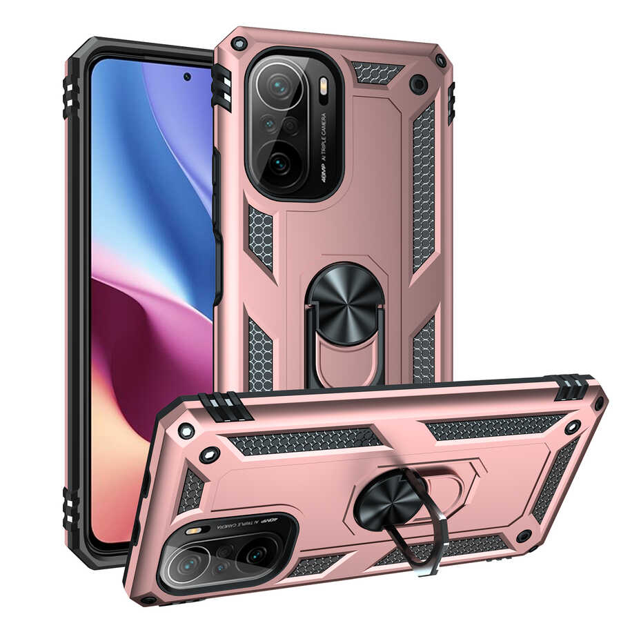Xiaomi Poco F3 Kılıf NXXA Vega Kapak-Rose Gold