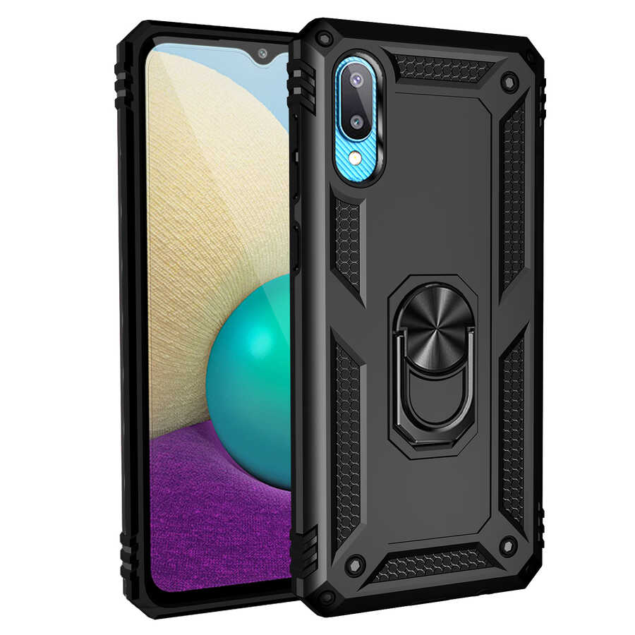 Galaxy A02 Kılıf NXXA Vega Kapak-Siyah