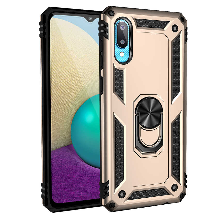 Galaxy A02 Kılıf NXXA Vega Kapak-Gold
