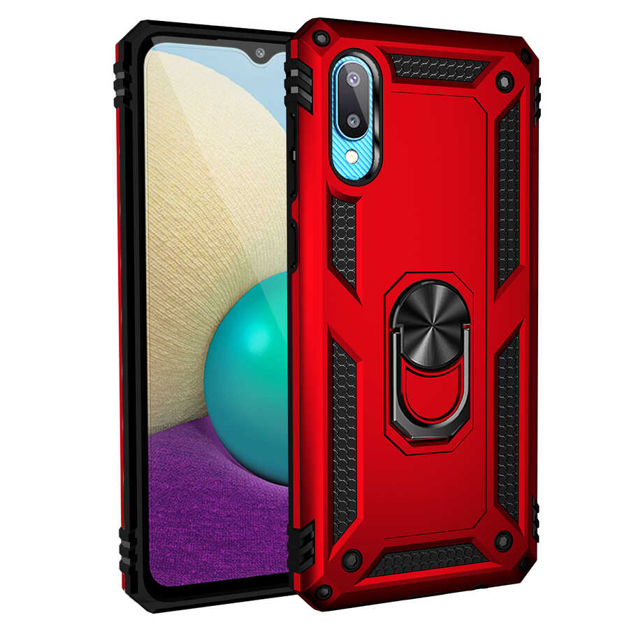 Galaxy A02 Kılıf NXXA Vega Kapak-Kırmızı