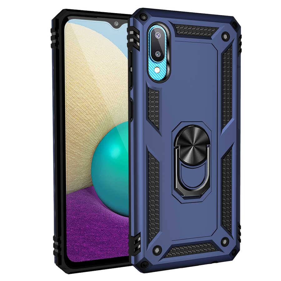 Galaxy A02 Kılıf NXXA Vega Kapak-Mavi