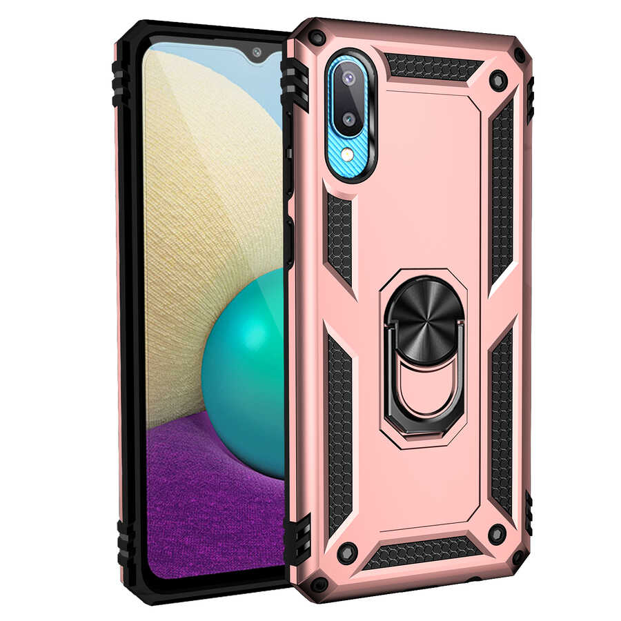 Galaxy A02 Kılıf NXXA Vega Kapak-Rose Gold