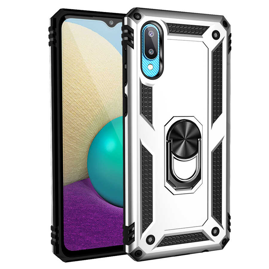 Galaxy A02 Kılıf NXXA Vega Kapak-Gri