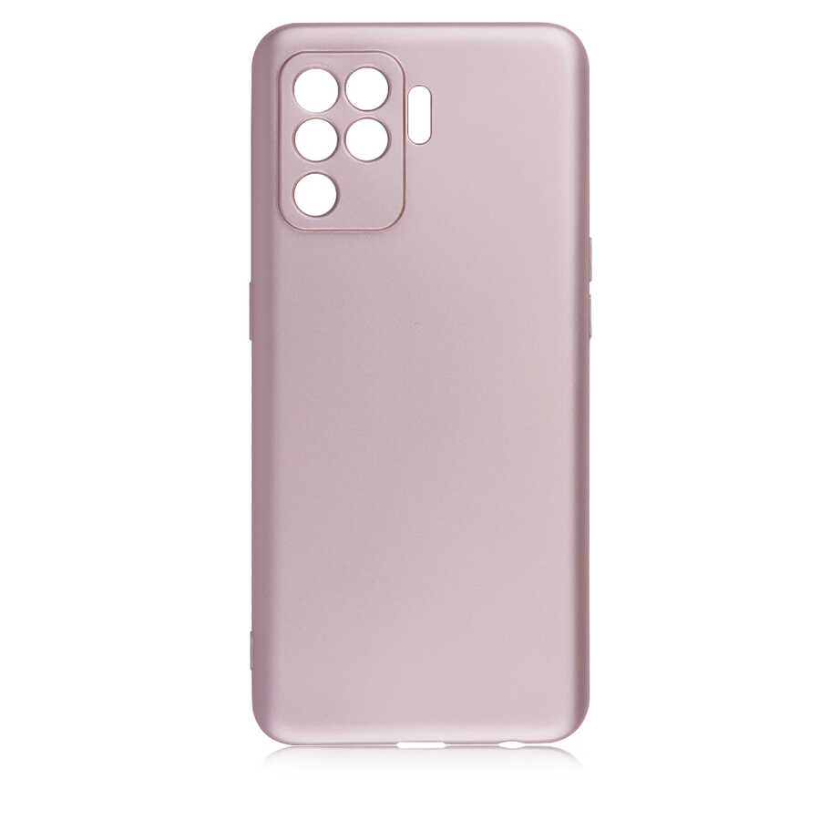 Oppo Reno 5 Lite Kılıf NXXA Premier Silikon Kapak-Rose Gold