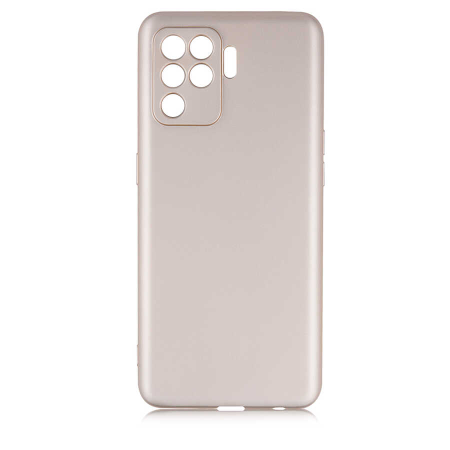 Oppo Reno 5 Lite Kılıf NXXA Premier Silikon Kapak-Gold