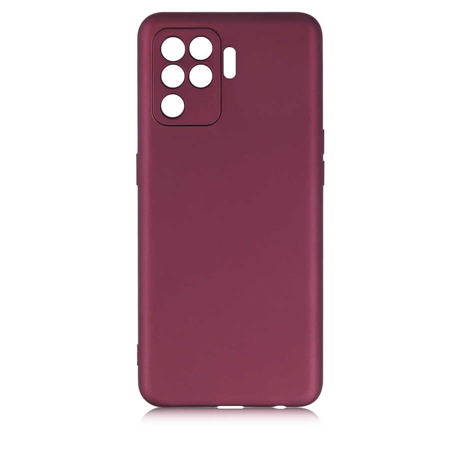 Oppo Reno 5 Lite Kılıf NXXA Premier Silikon Kapak-Mürdüm