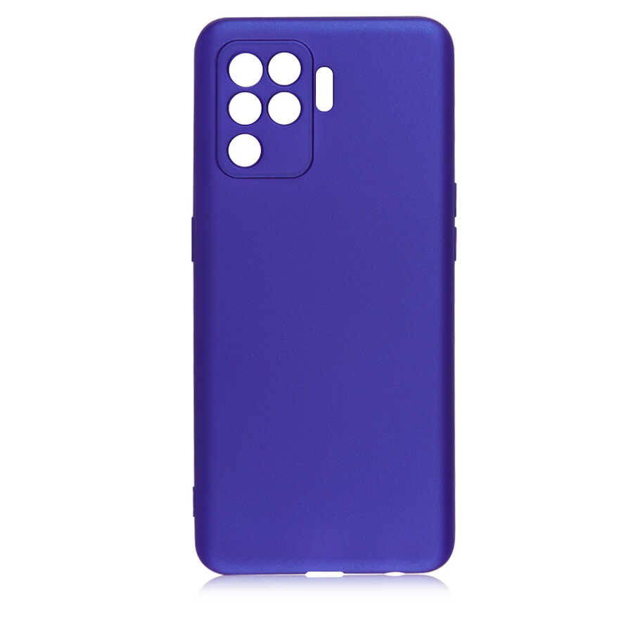 Oppo Reno 5 Lite Kılıf NXXA Premier Silikon Kapak-Saks Mavi