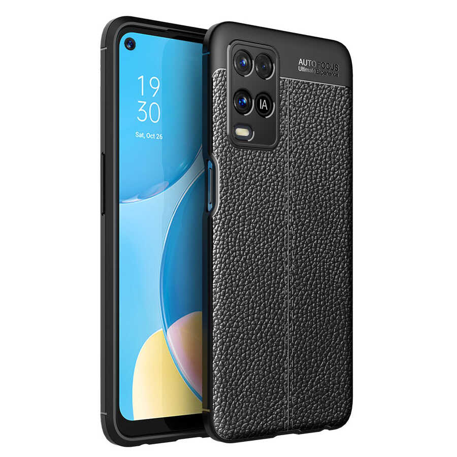 Oppo A54 4G Kılıf NXXA Niss Silikon Kapak-Siyah