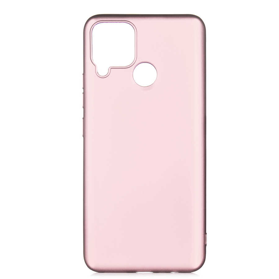 Realme C25 Kılıf NXXA Premier Silikon Kapak-Rose Gold