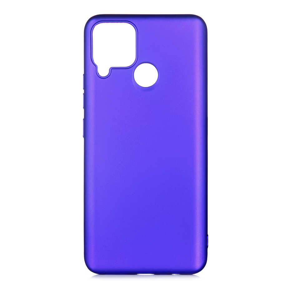 Realme C25 Kılıf NXXA Premier Silikon Kapak-Saks Mavi