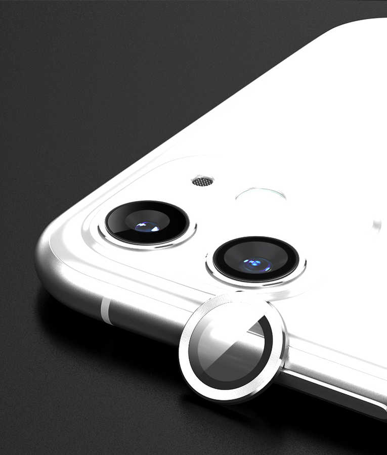 iPhone 12 Mini Uyumlu NXXA CL-01 Kamera Lens Koruyucu-Beyaz