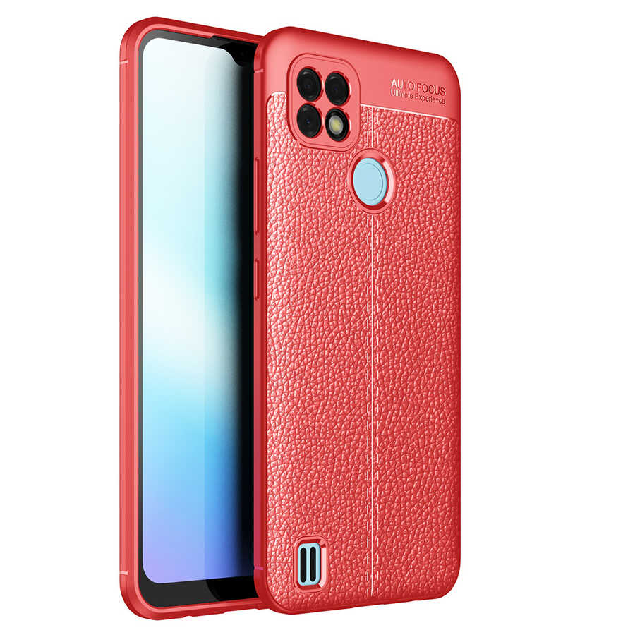 Realme C21 Kılıf NXXA Niss Silikon Kapak-Kırmızı