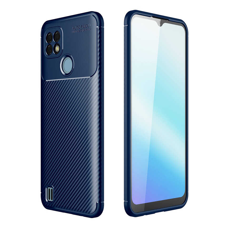Realme C21 Kılıf NXXA Negro Silikon Kapak-Lacivert