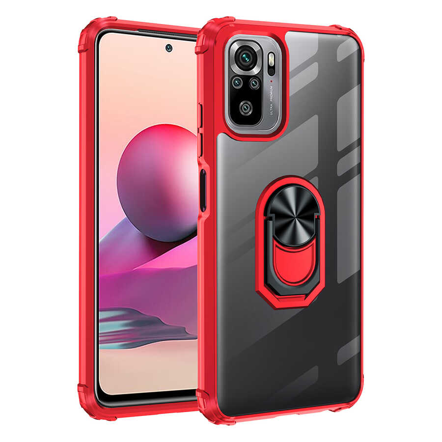 Xiaomi Redmi Note 10S Kılıf NXXA Mola Kapak-Kırmızı