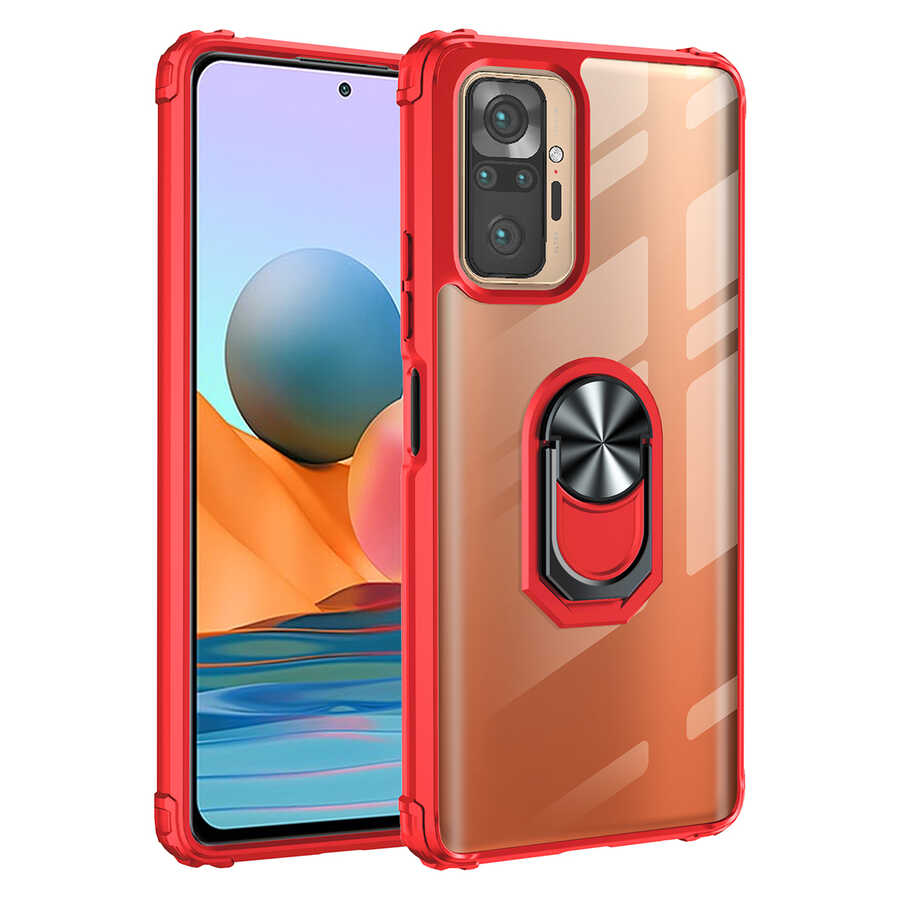 Xiaomi Redmi Note 10 Pro Kılıf NXXA Mola Kapak-Kırmızı