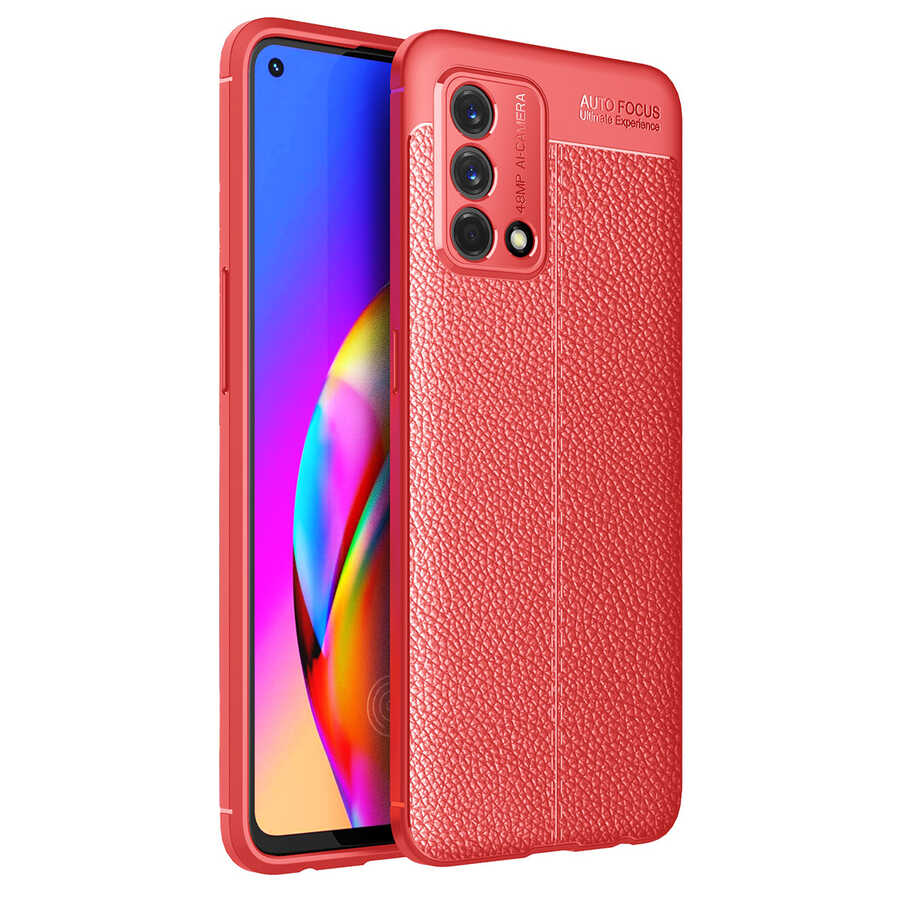 Oppo A74 4G Kılıf NXXA Niss Silikon Kapak-Kırmızı