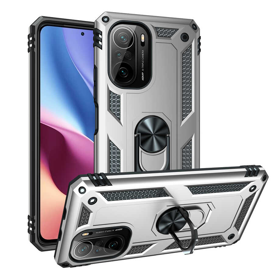 Xiaomi Mi 11İ Kılıf NXXA Vega Kapak-Gri