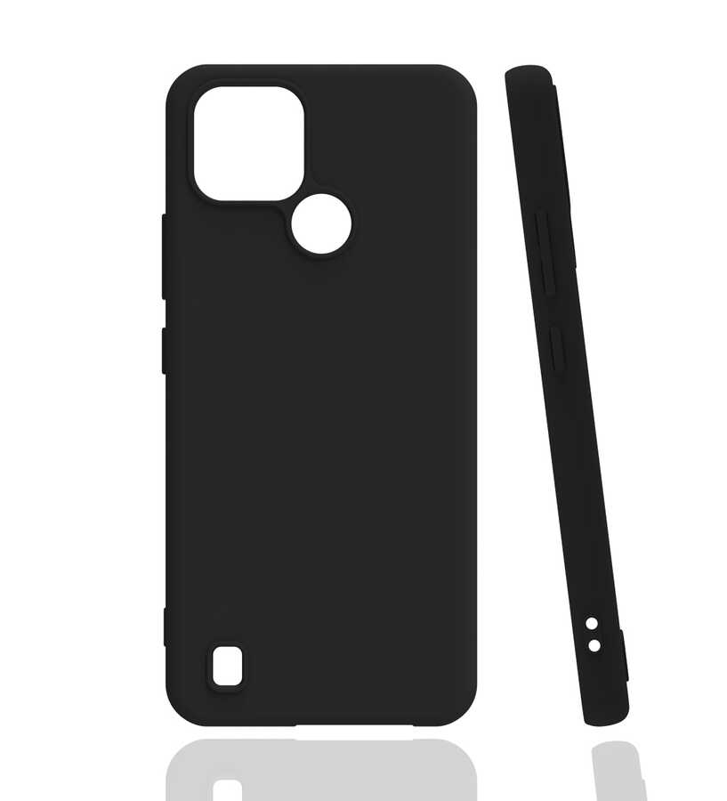 Realme C21 Kılıf NXXA Biye Silikon-Siyah