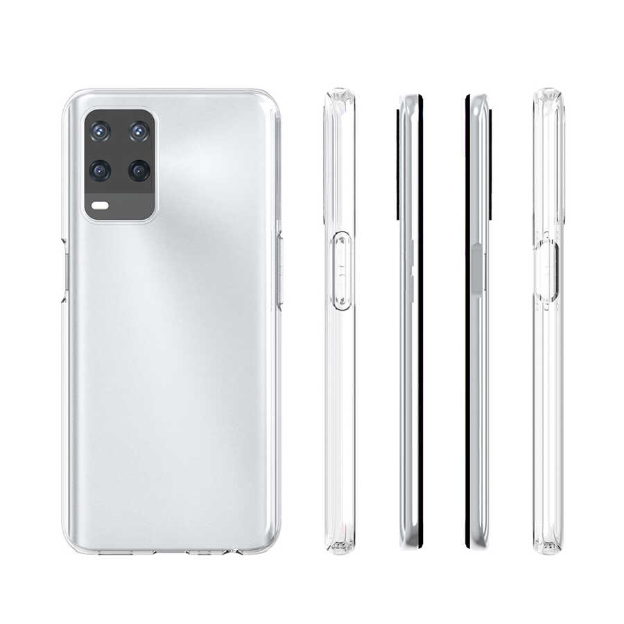 Oppo A54 4G Kılıf NXXA Süper Silikon Kapak-Renksiz